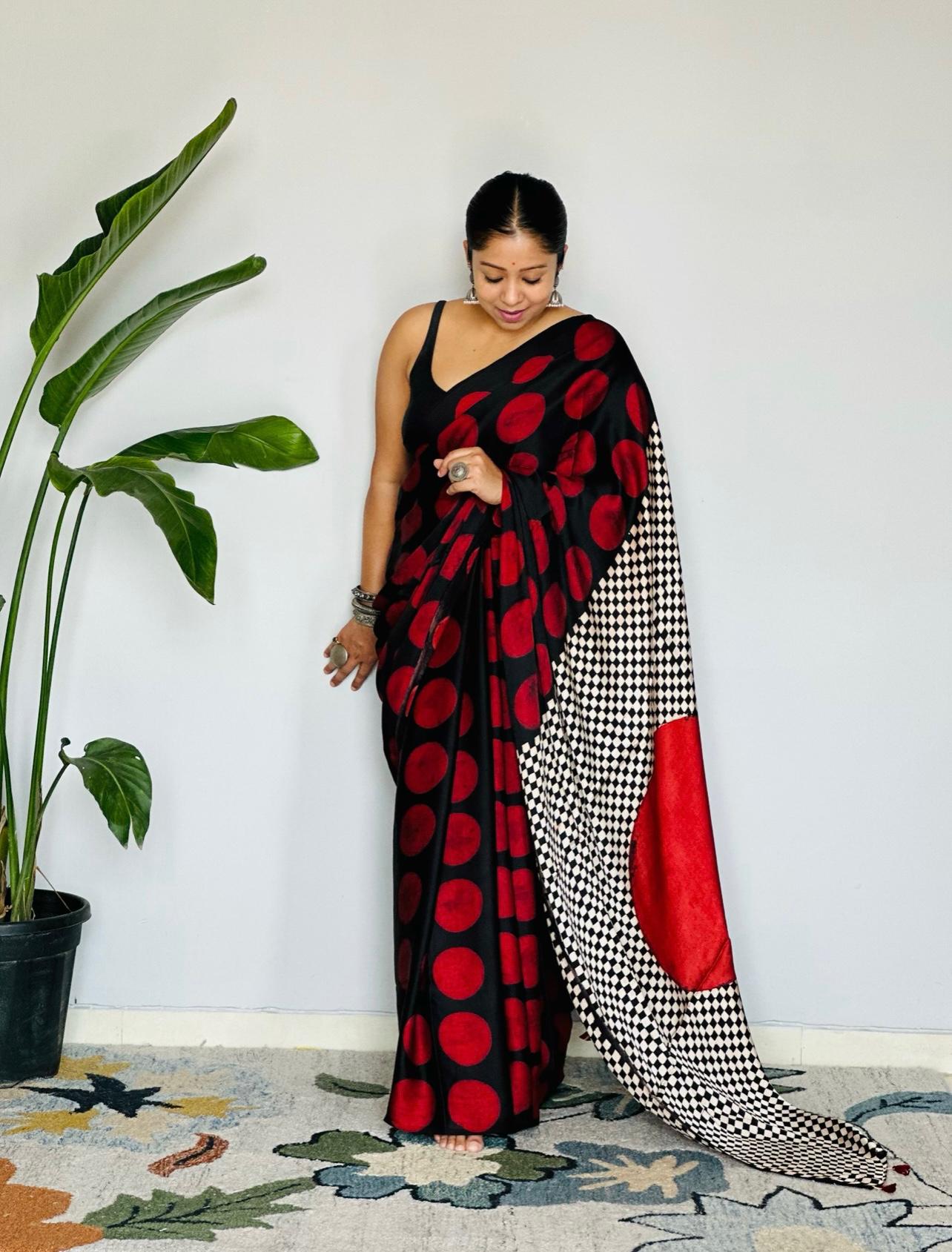 Polka Dots Original Japan Satin (Devsena satin)