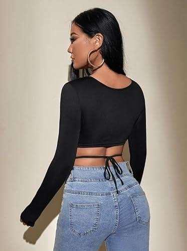 Rib-Knit Tie-Waist Crop Top