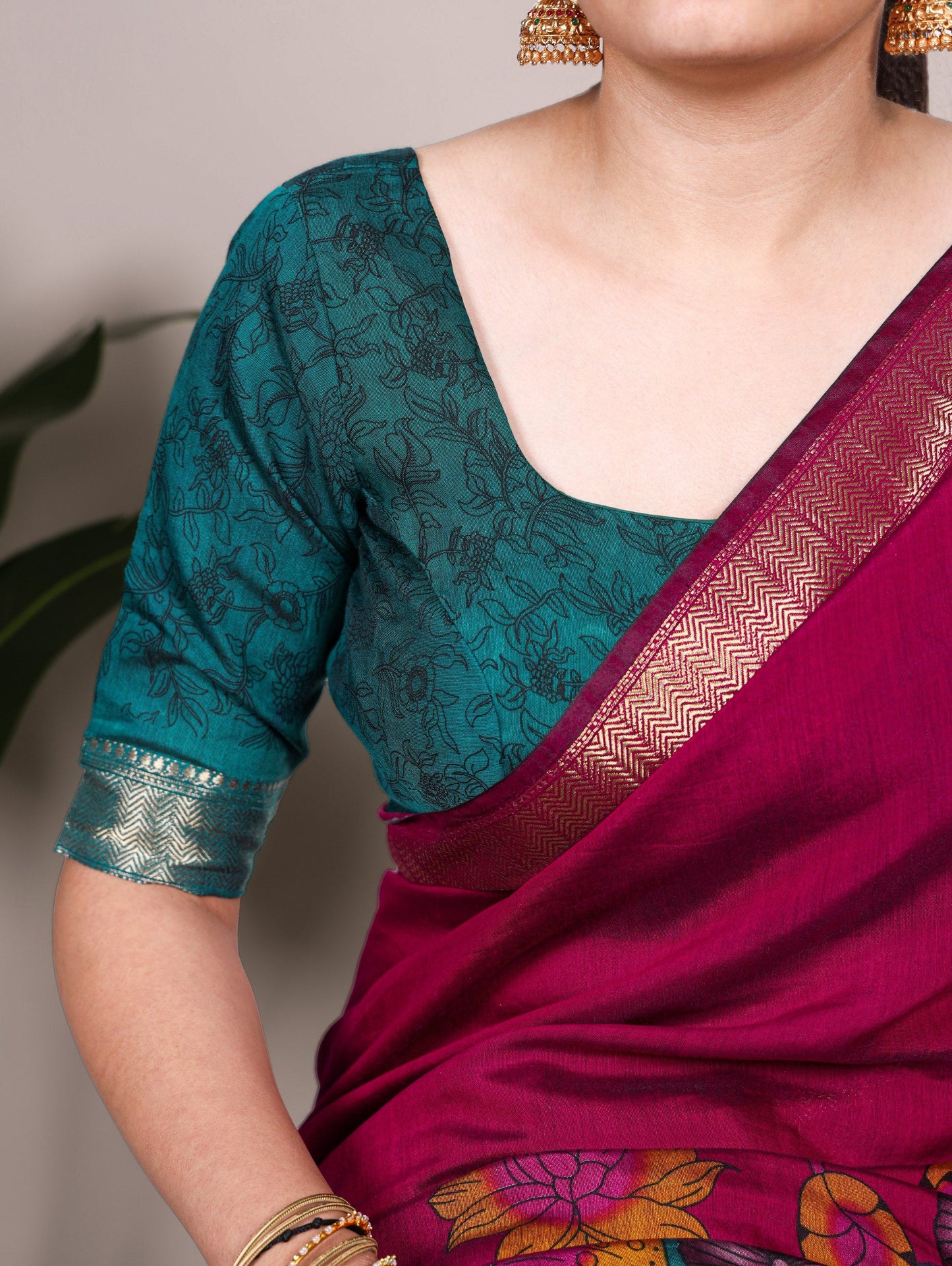Chanderi Silk Saree For Women | Blooming Floral Design Soft Touch