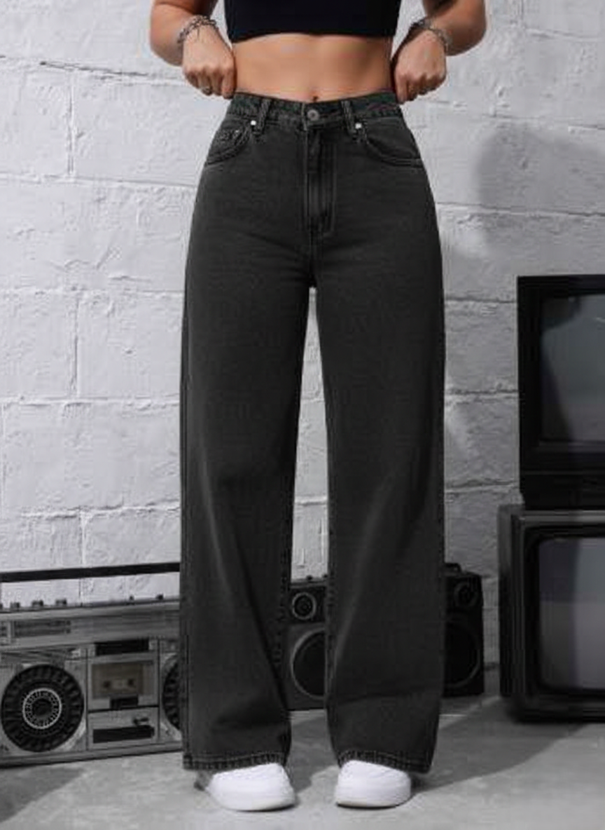Retro High-Rise 4-Pocket Baggy Jeans