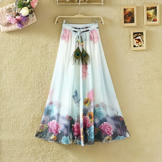 Women Printed Wrap Skirt