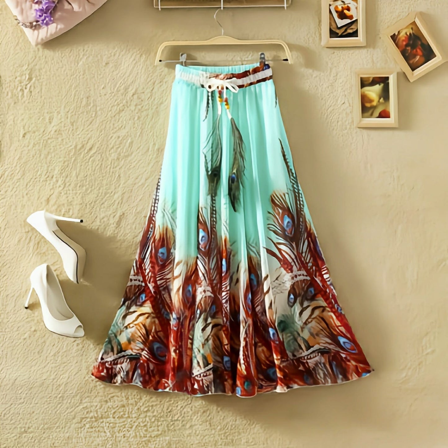 Women Printed Wrap Skirt