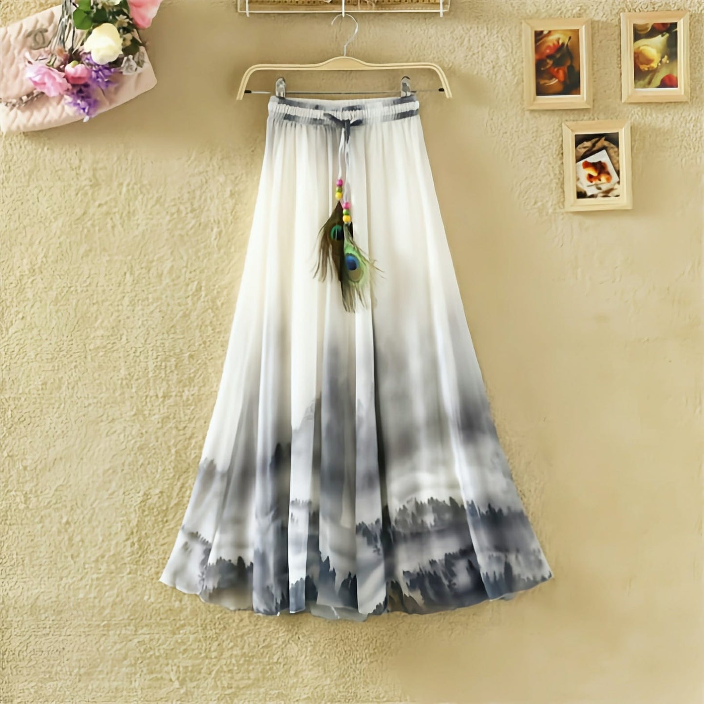 Women Printed Wrap Skirt