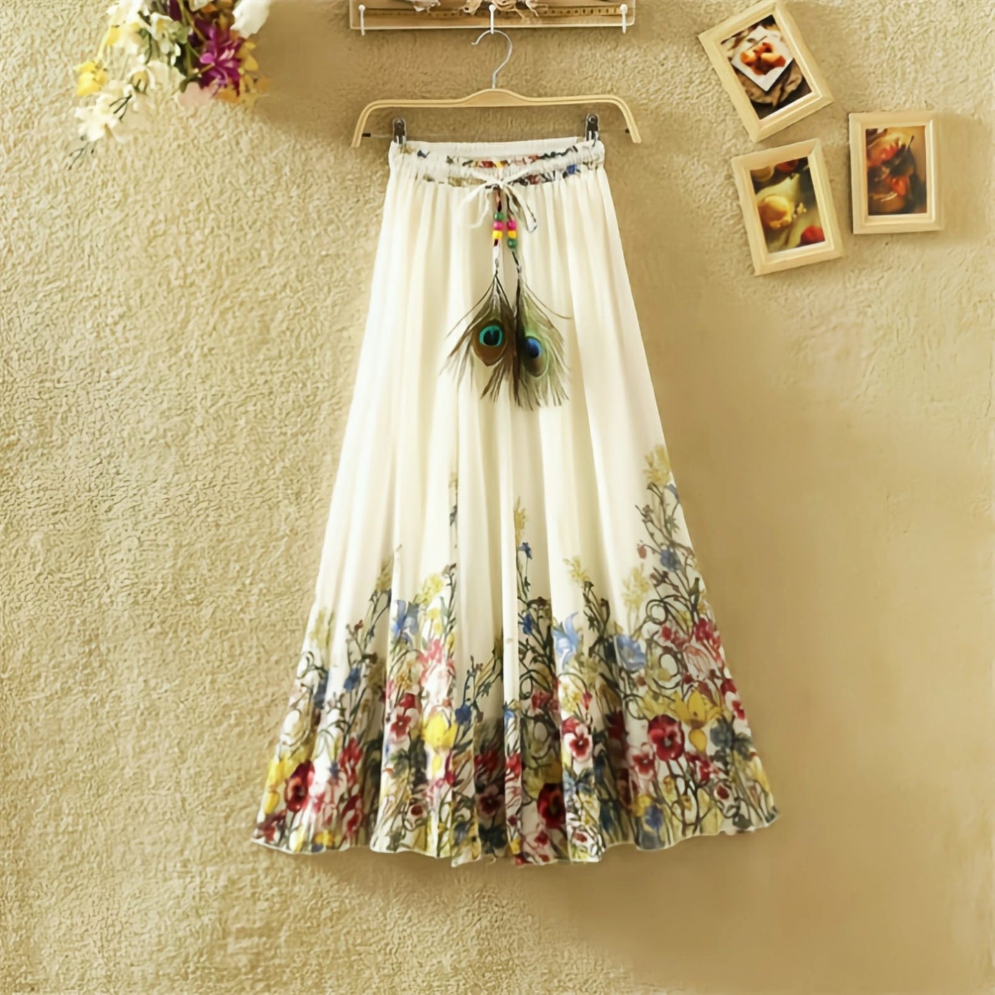 Women Printed Wrap Skirt