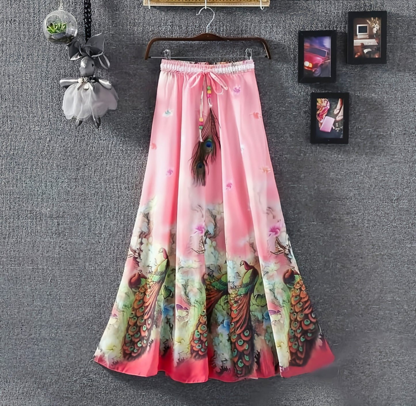 Women Printed Wrap Skirt