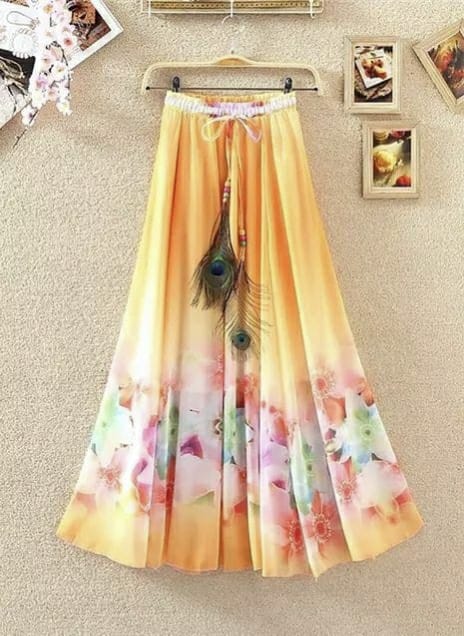 Women Printed Wrap Skirt