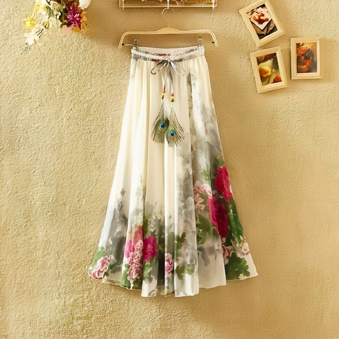 Women Printed Wrap Skirt