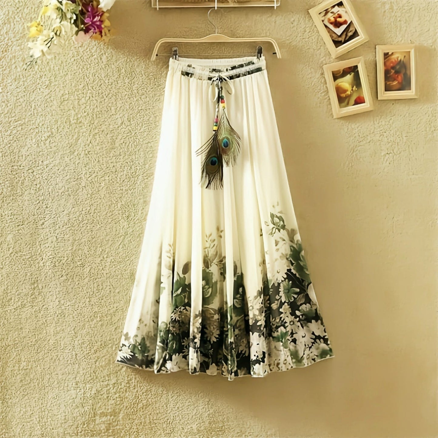 Women Printed Wrap Skirt