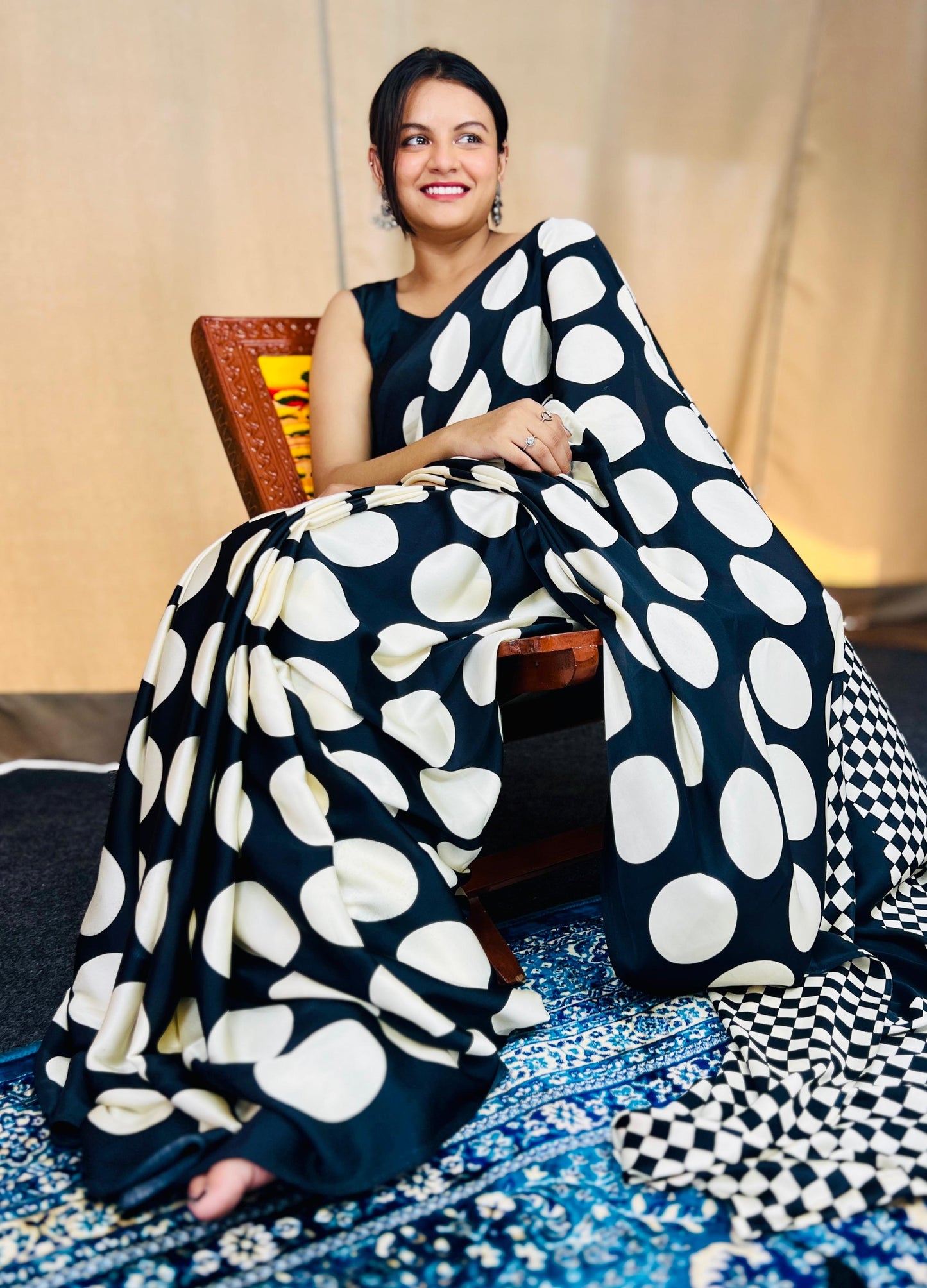 Polka Dots  Original Japan Satin (Devsena satin)