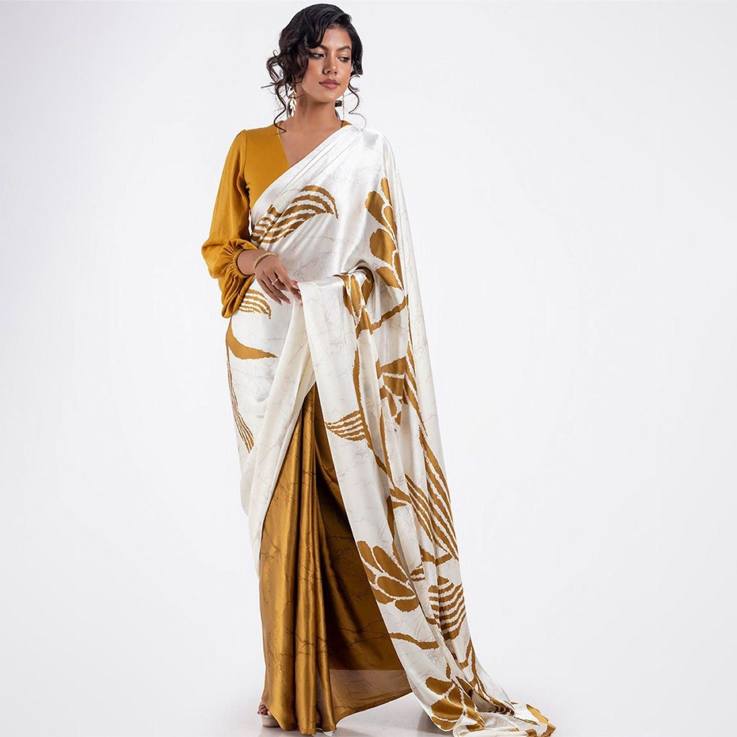 Printed Original Premium Japan Satin Saree