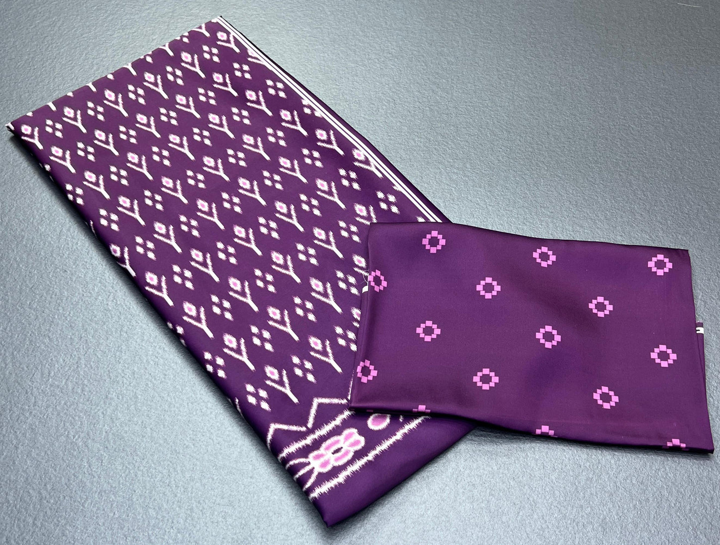 Ikat design Digital Printed Original Japan Satin (Devsena satin)