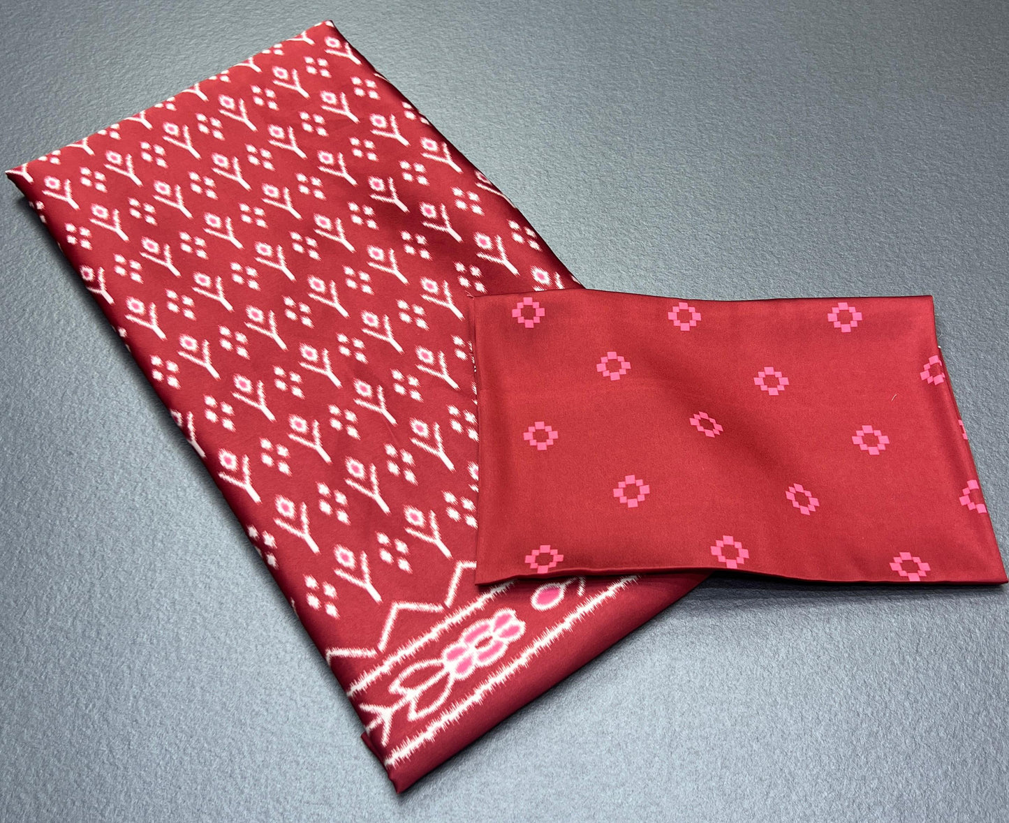 Ikat design Digital Printed Original Japan Satin (Devsena satin)