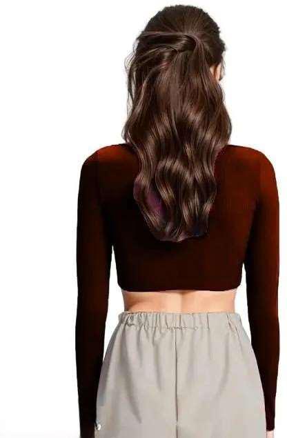 Square-Neck, Long-Sleeve Top