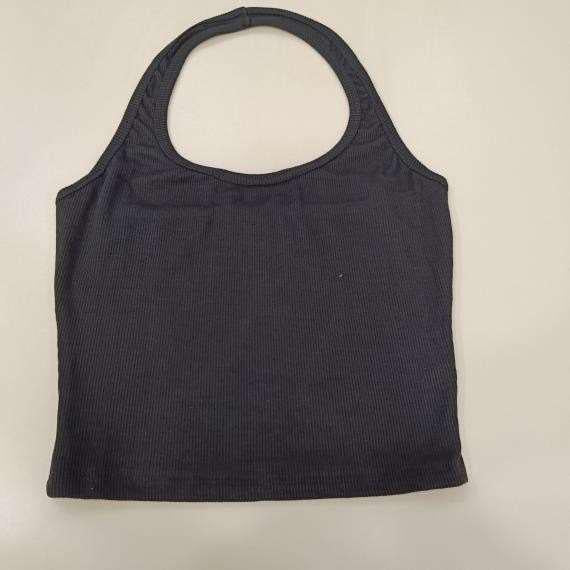 Ribbed Halter Neck Crop Top