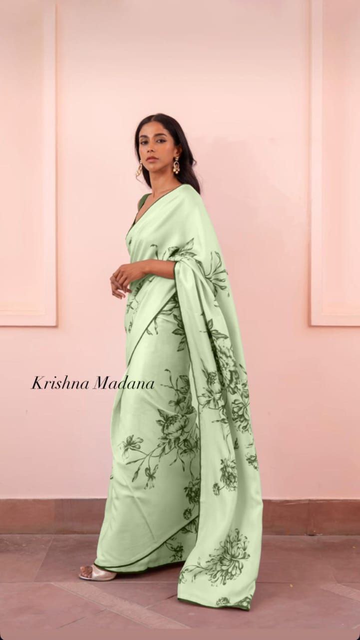 beautiful floral pattern Japan Satin