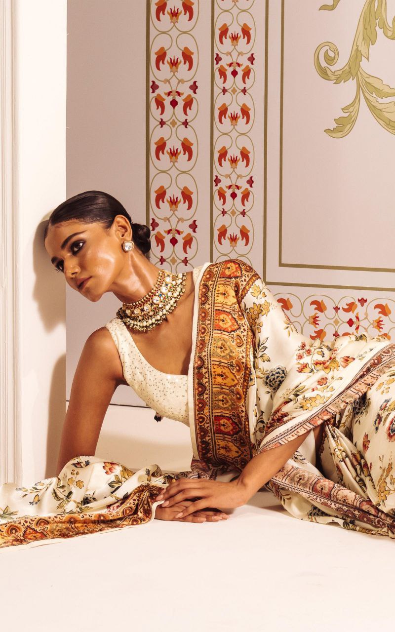 Digital Floral Print  Original Japan Satin (Devsena satin)