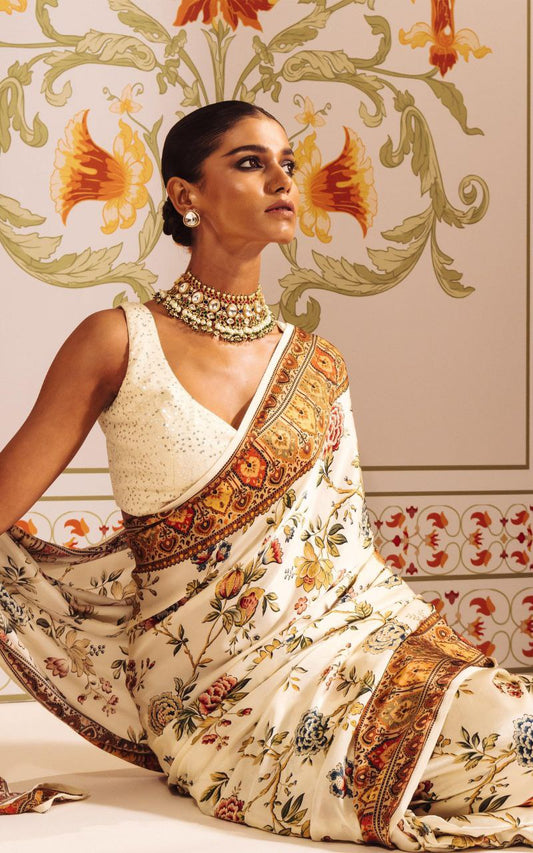 Digital Floral Print  Original Japan Satin (Devsena satin)